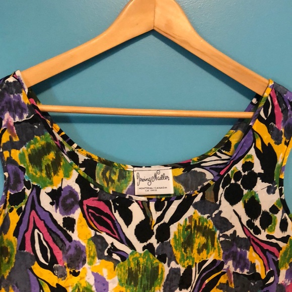 Vintage Canadian made printed sleeveless shirt. - Picture 2 of 4